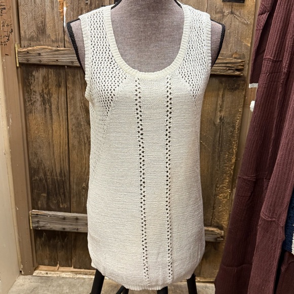 Cable & Gauge Tops - Cable & Gauge Off-White Knit Top
